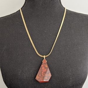Large amber necklace diamond accents, 14kt clasp